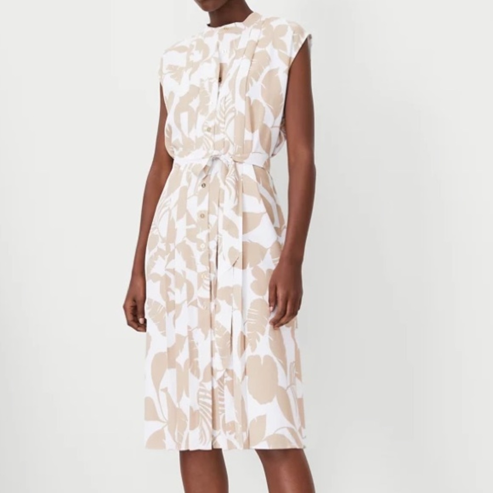 Ann Taylor Toasted Oats Tropical Shirt Dress